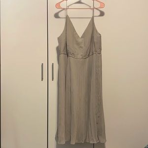 Mauve Chiffon Midi Dress